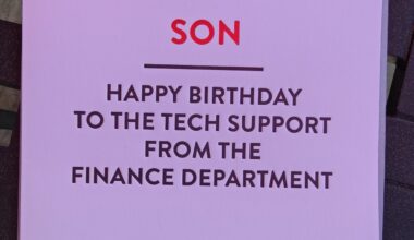 The Birthday Card my wife bought our 16 year old son for his Birthday next week