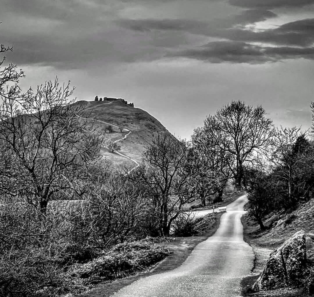 Worlds End (Wrexham) and Dinas Bran Castle at Llangollen panorama