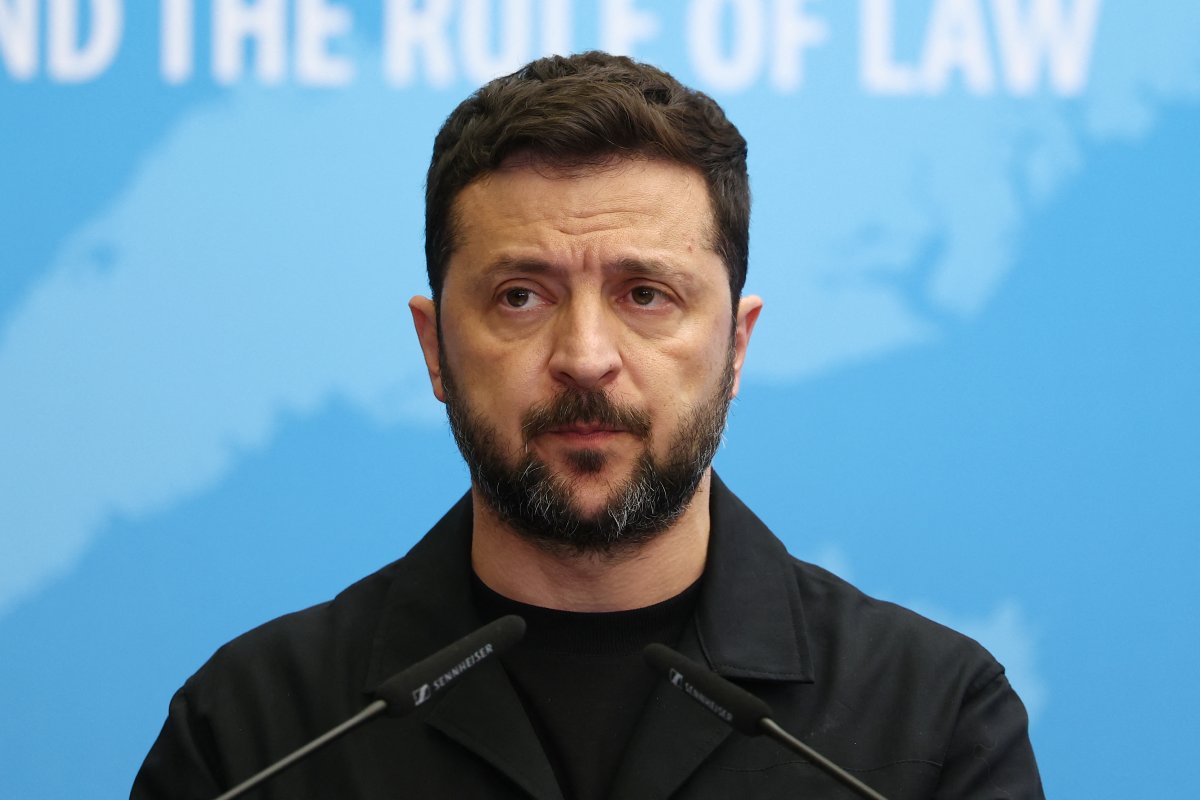 Ukraine's President Volodymyr Zelensky speaks