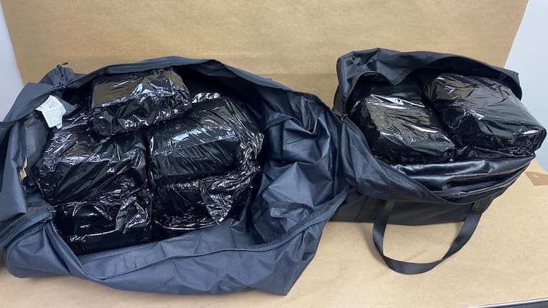 Unattended baggage containing Class A drugs.