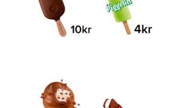 Ända rimliga priserna för dessa glassar