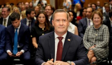 UN Nominee Mike Waltz faces tough questions on Signal scandal at hearing : NPR