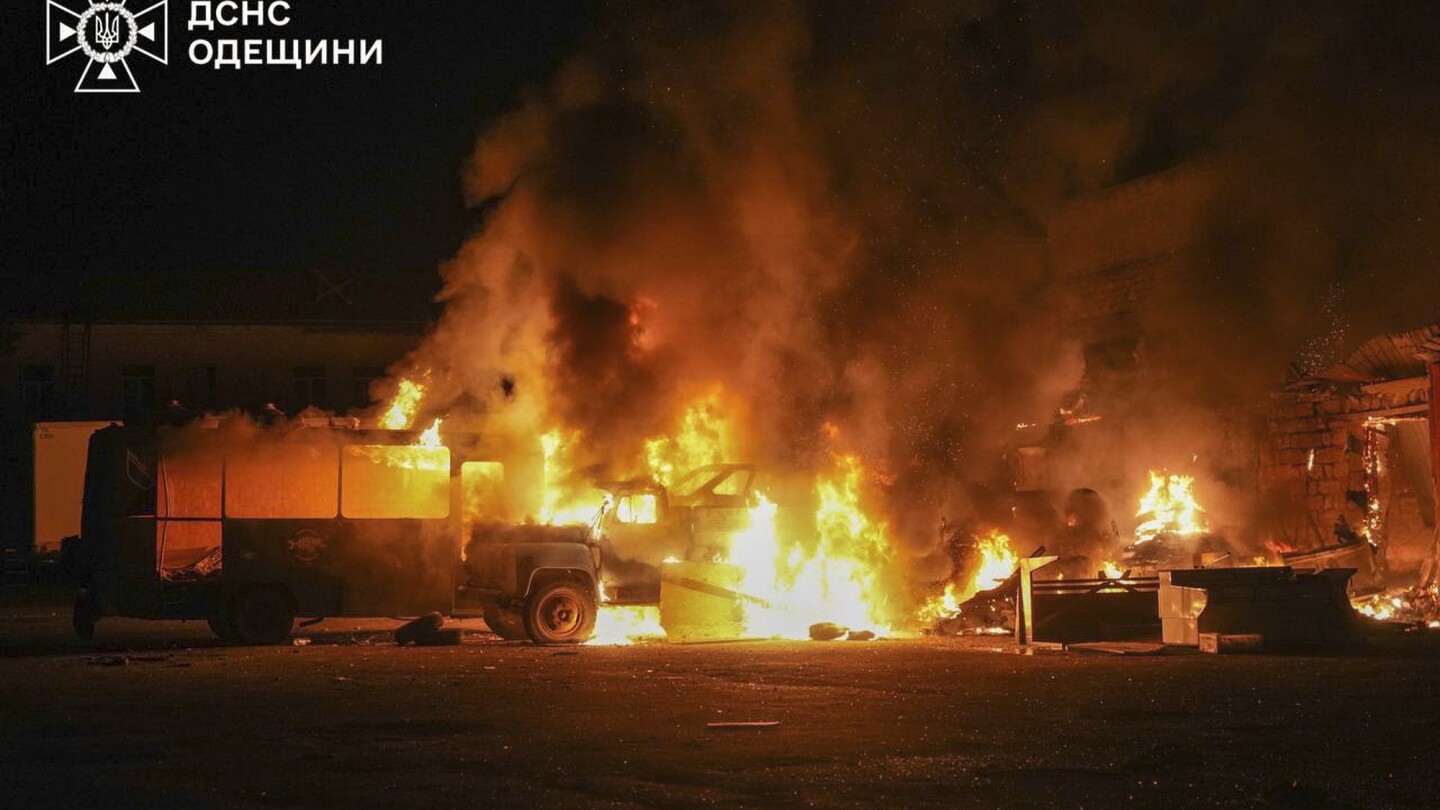 Russia fires over 100 drones at Ukraine as Kremlin dismisses transport chief after travel chaos
