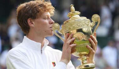 Jannik Sinner beats Carlos Alcaraz to win Wimbledon