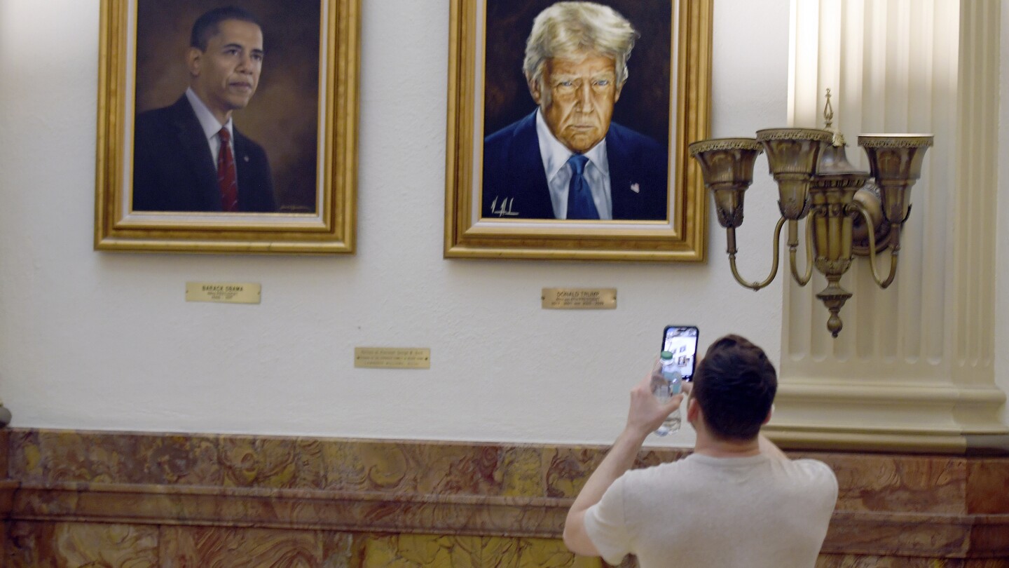 New portrait of President Trump hangs in Colorado Capitol after he complained about an earlier one