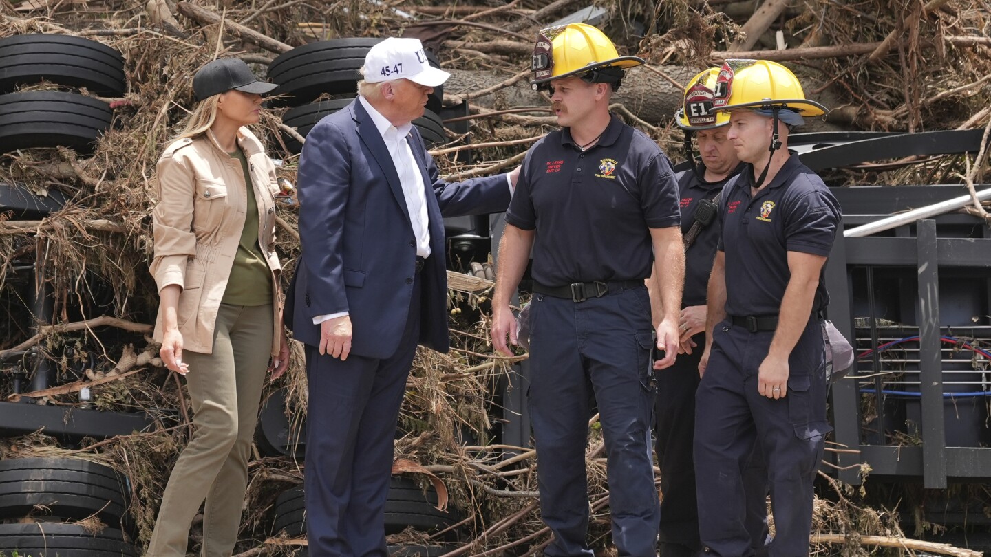 Live updates: President Trump surveys Texas flood damage