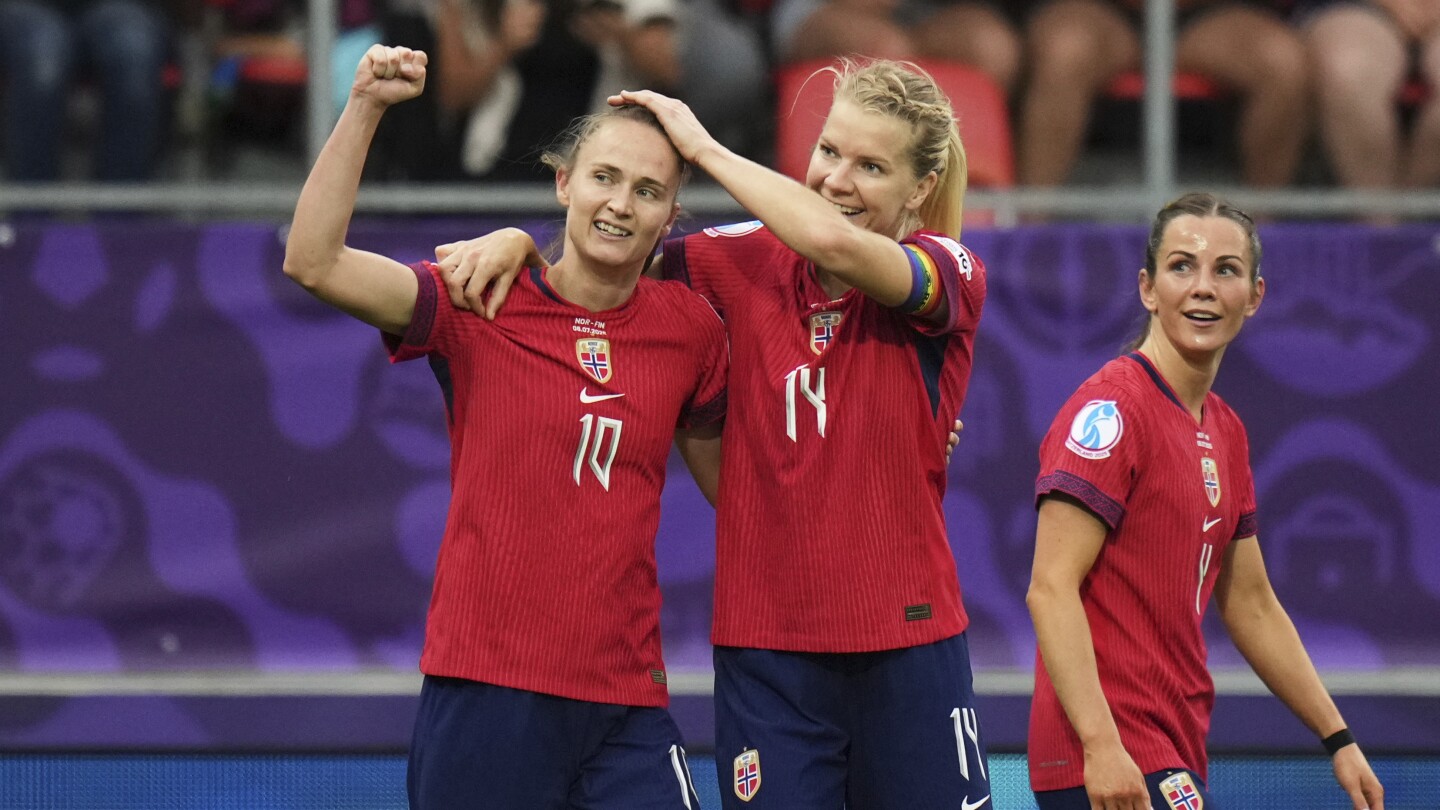 Norway beats Finland 2-1 with a late goal to reach quarterfinals at Euro 2025