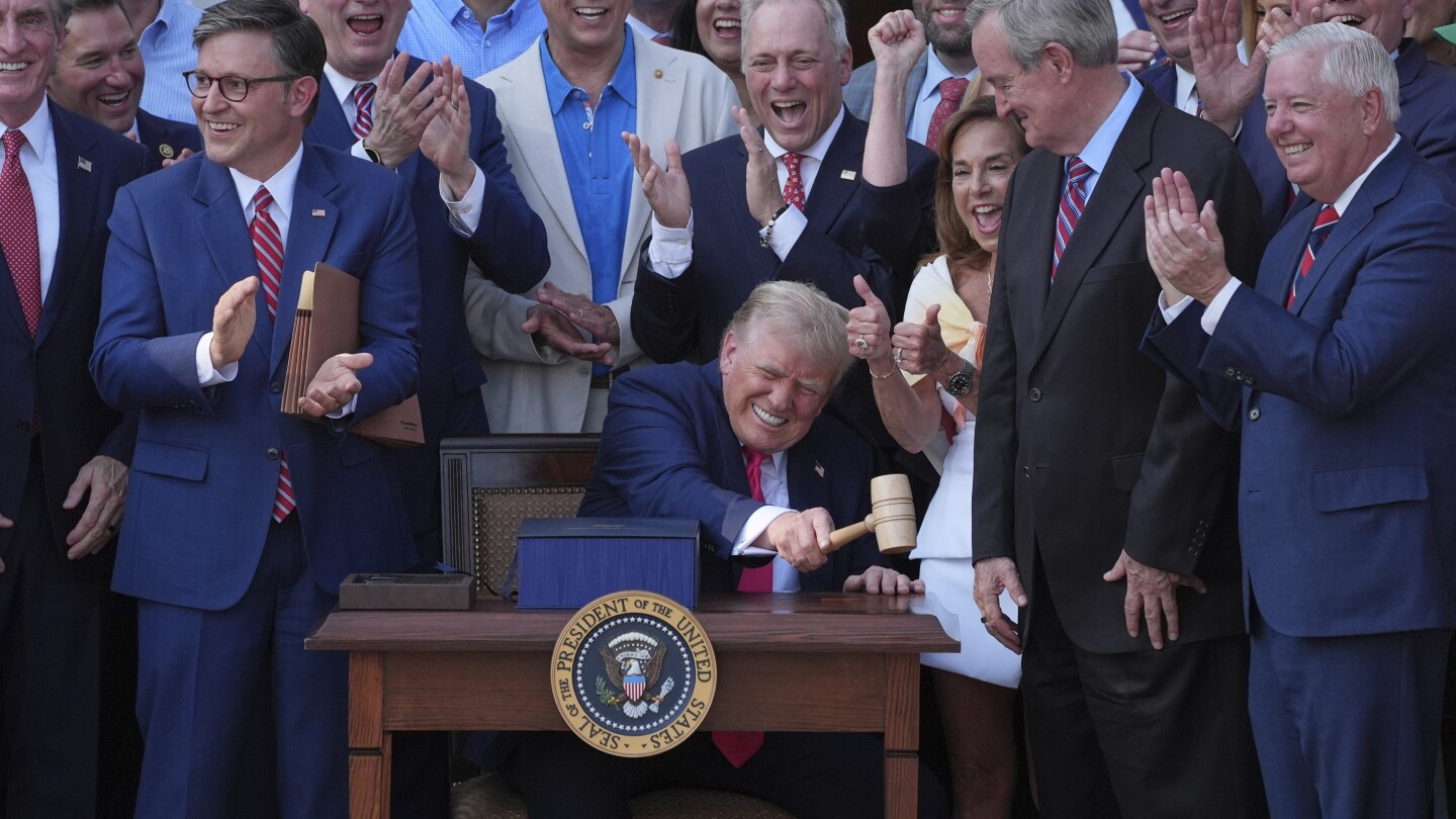 Trump signs his tax and spending cut bill at White House picnic