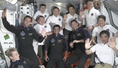 The space station's first astronauts from India, Poland and Hungary
