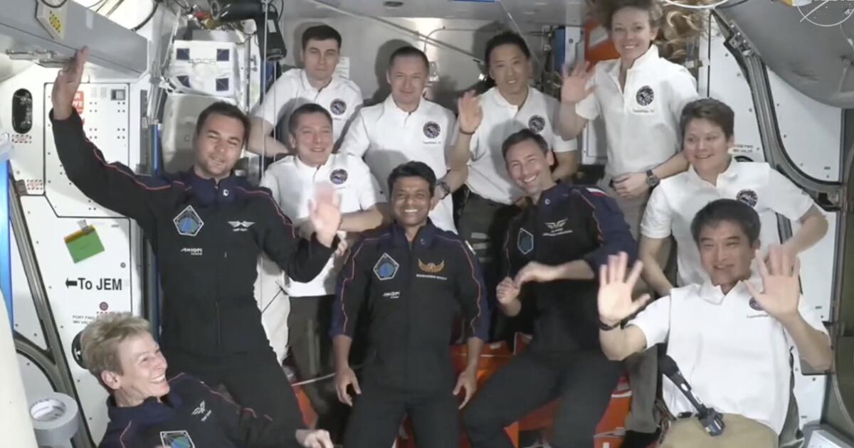 The space station's first astronauts from India, Poland and Hungary