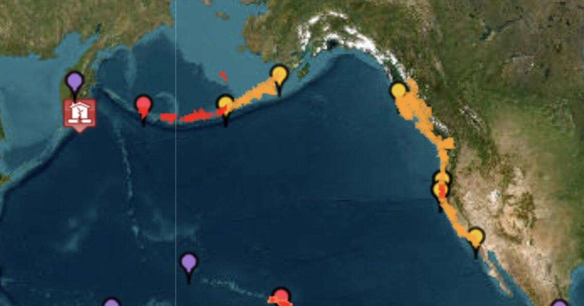 Tsunami warning upgraded for California coast after Russian earthquake