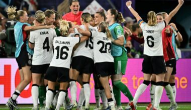 Ten-woman Germany into Euro semifinals after shootout win over France