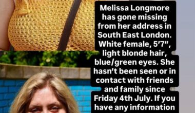 Missing Flatmate since 4th July, Melissa Longmore, White Female, 5'7" light blonde hair, blue/green eyes. If any information please contact Brixton Police station 07770811177