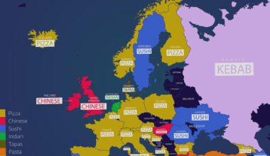 Most popular takeaway choices in Europe.