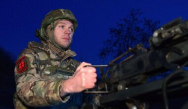 Lutsk under Russian drone attack, air defenses in action