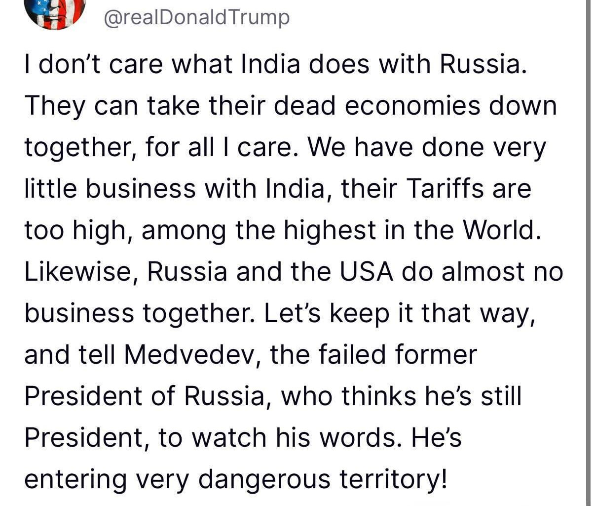 Trump on x