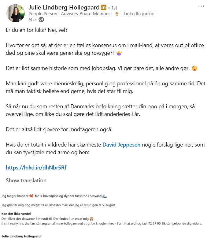 Se mig jeg kan lave den mest edgy autosvar