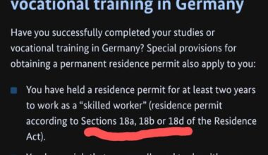 Settlement permit for graduates of German universities
