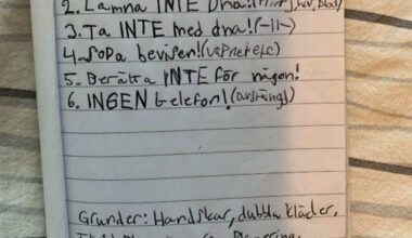 Ett till kriminellt geni som dömdes för mord idag hade den här listan i garderoben.