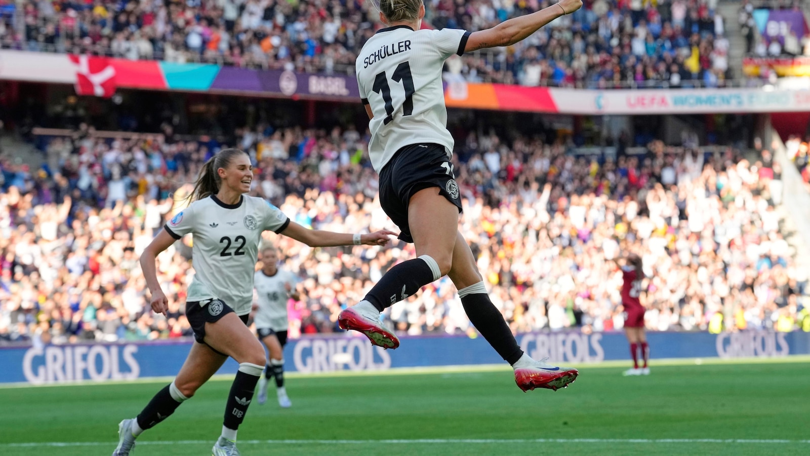 Germany eying Euro 2025 quarterfinals after coming from behind to beat Denmark 2-1