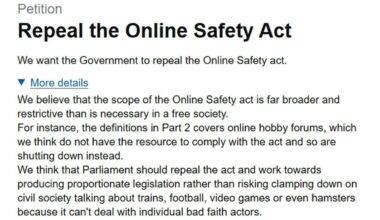 Brits rebel against Online Safety Act as petition reaches 380,000 signatures - and age checks spark concerns around privacy and free speech