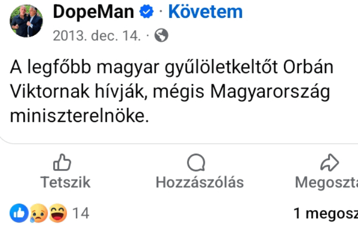 Dopeman elmondta az igazságot, ja hogy az 2013-ban volt...