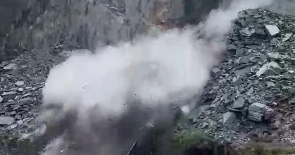 WATCH: ‘Mind-blowing’ slate landslide aftermath at former Gwynedd quarry