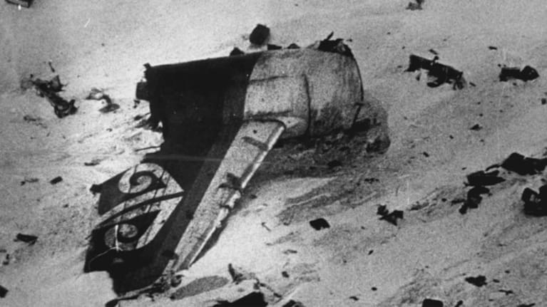 Wreckage from the Mount Erebus plane crash.
