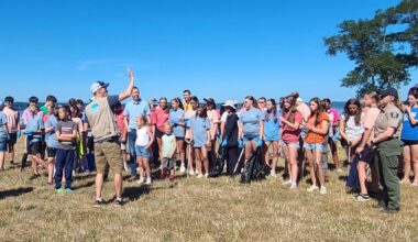 Youth beach cleanup