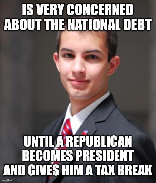 Wealthy Republican virtue signaling on the Nation Debt