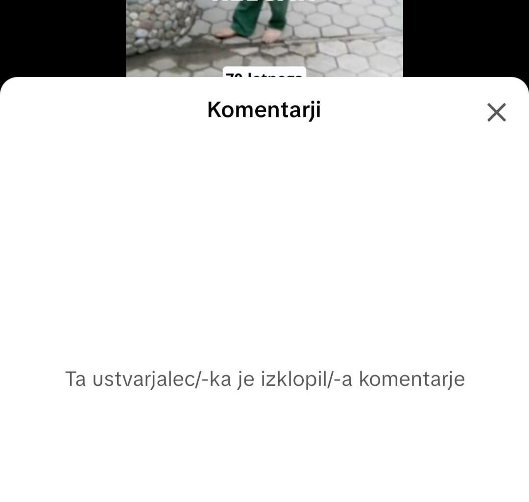 RTV sedaj tudi na TikToku izklaplja komentarje, ampak ocitno samo za dolocene novice 🤔