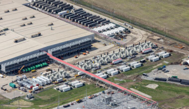An aerial view of the xAI data center, called Colossus, in Memphis, Tenn. Credit: Steve Jones, Flight by Southwings for SELC