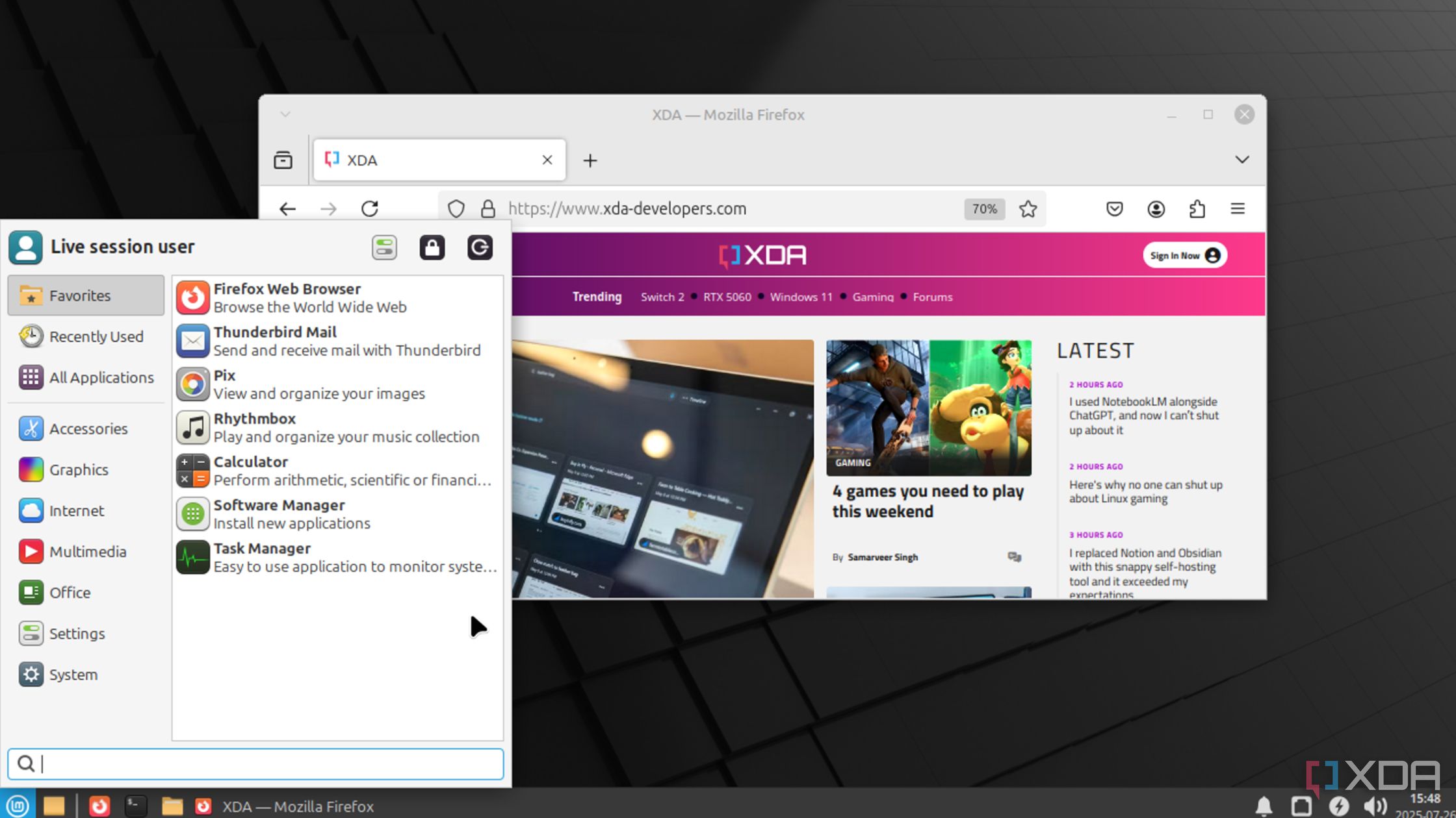 The Xfce desktop environment