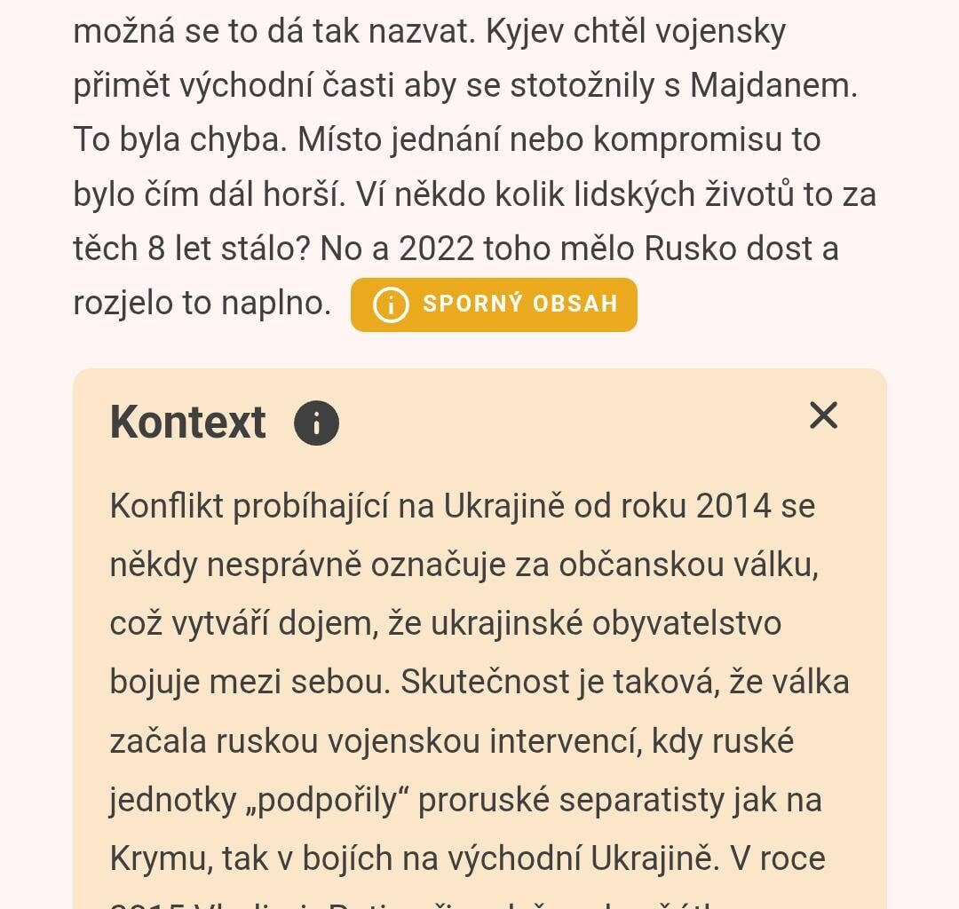 Alespoň částečný boj proti dezinformacím a lžím pod články na Seznamu?