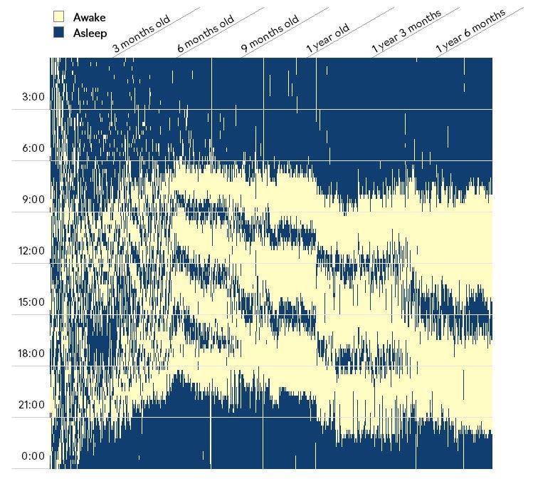 [OC] A Newborn Sleep Schedule