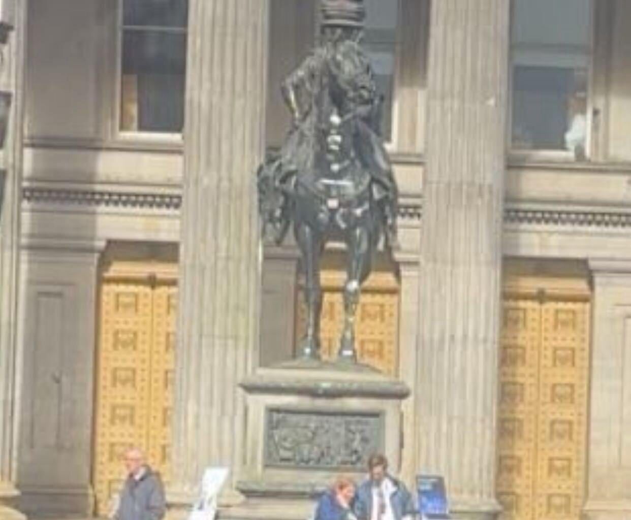 Somebday take that geordie cone off his dome