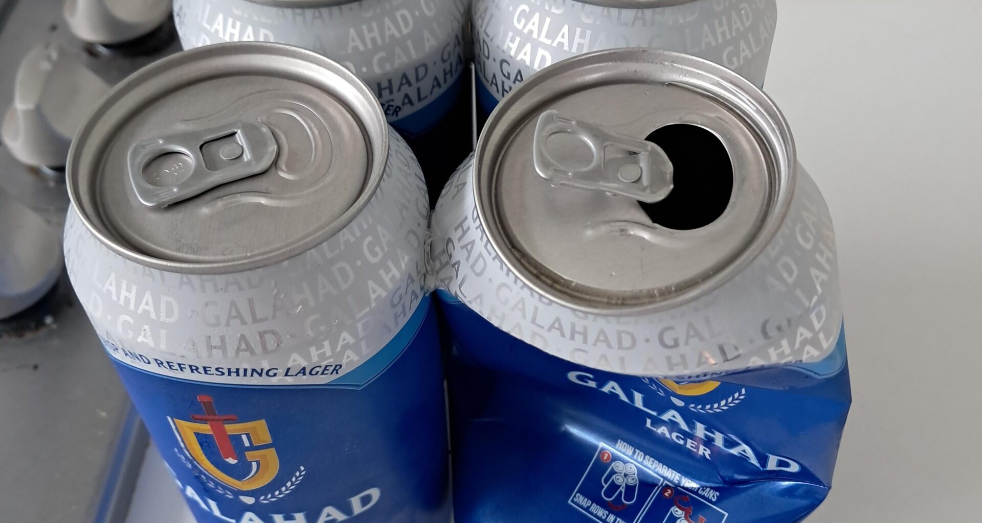 Aldi's notoriously fragile Galahad cans are now superglued together.