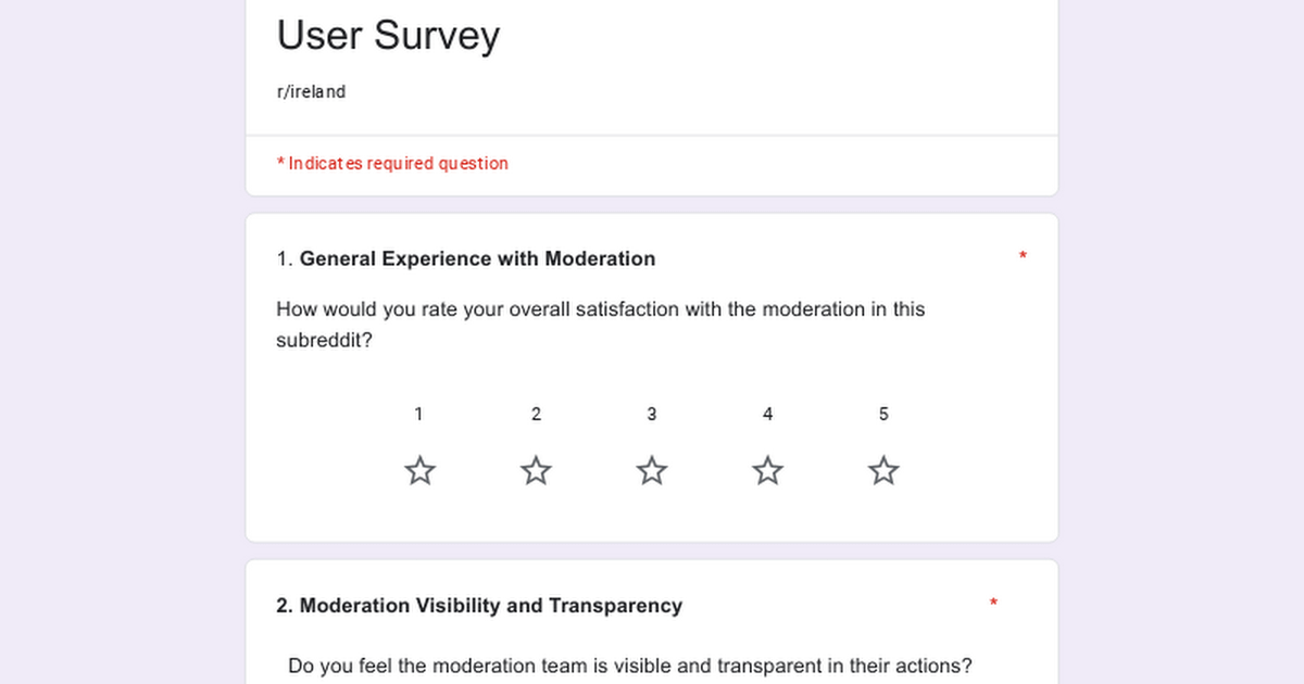 User Survey