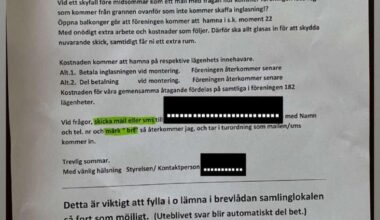 Tvingas att glasa in balkongen av BRF