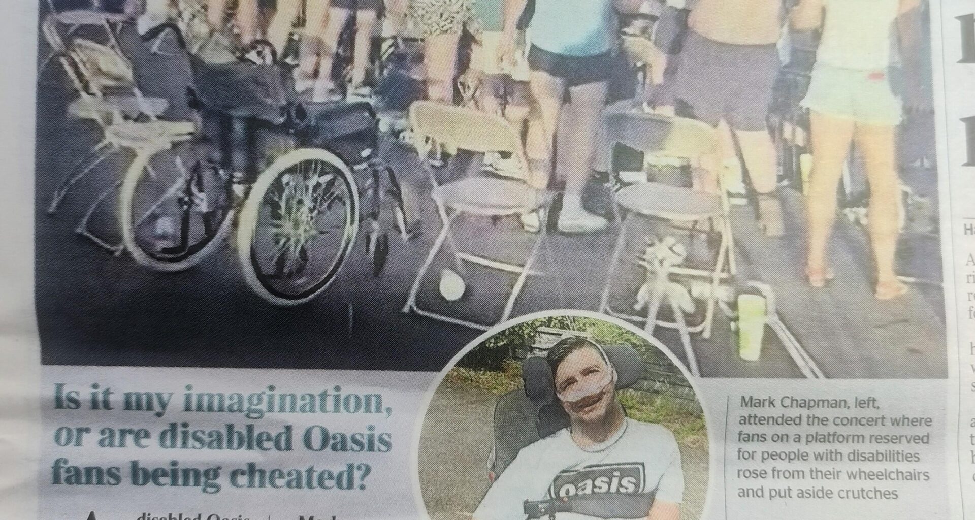 Miracles at the Oasis gig