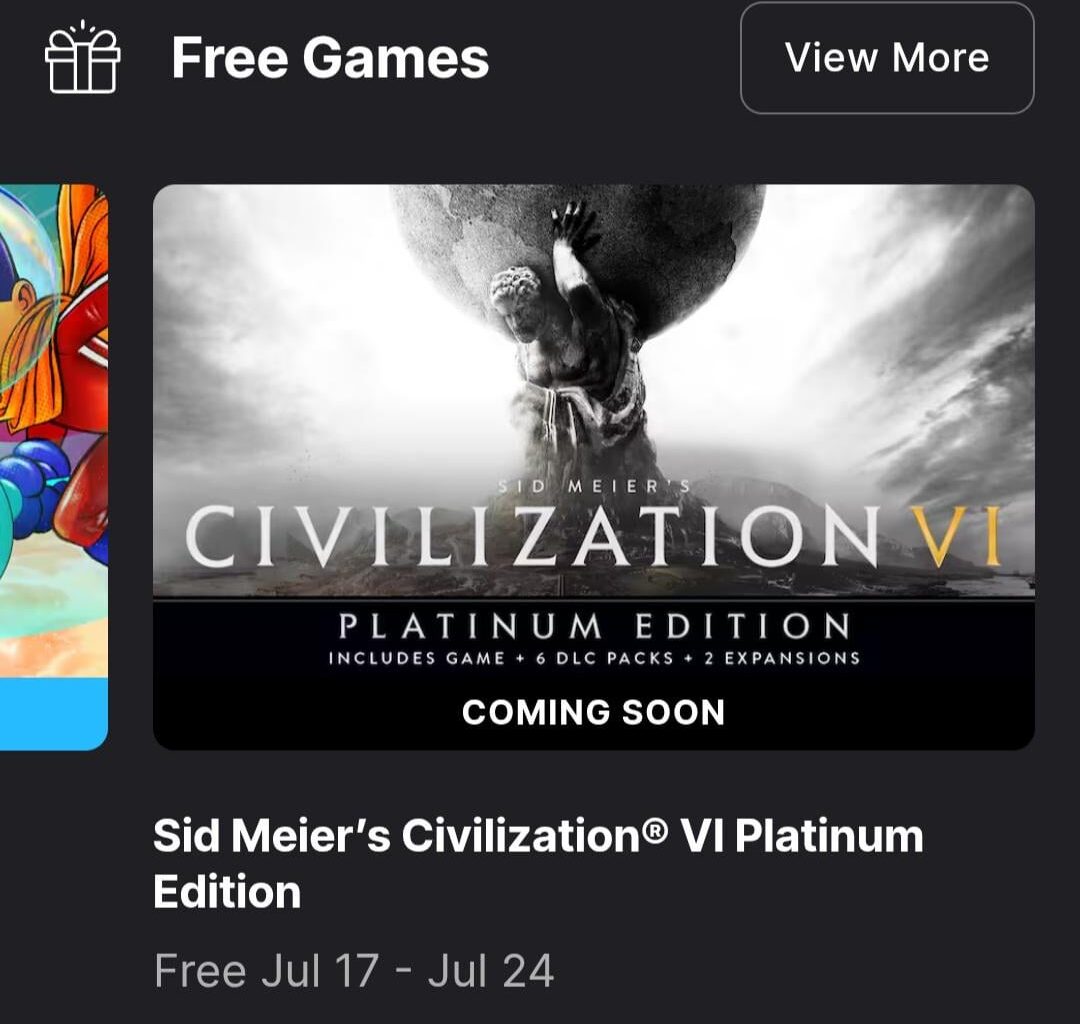 Sid Meier’s Civilization VI Platinum Edition zadarmo na Epic Games Store!