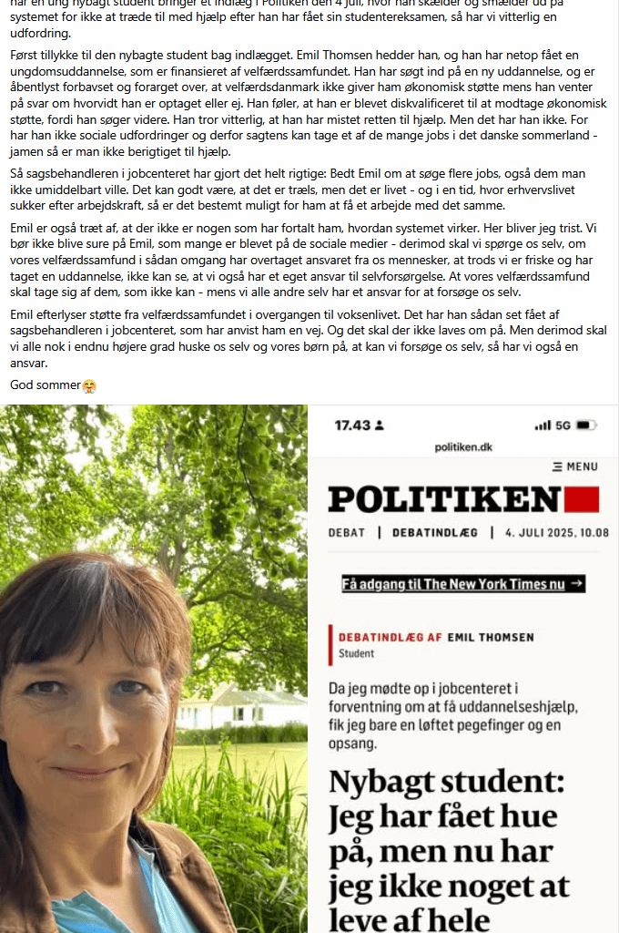 Benedikte Kiær (De Konservative), borgmester i Helsingør: Hvornår skal velfærdssamfundet træde til? Det er et godt spørgsmål, som vi skal huske at stille hinanden.