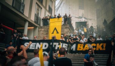 Die Symbole der rechtsextremen Identitären sind seit dem Antiterrorpaket 2021 in Österreich verboten. Wie kann es sein, dass gestern solche Propagandaaufnahmen mit Polizeischutz möglich waren?