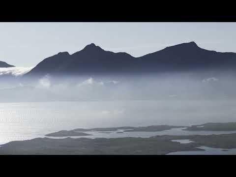 Clouds pouring over the mountains of Lofoten