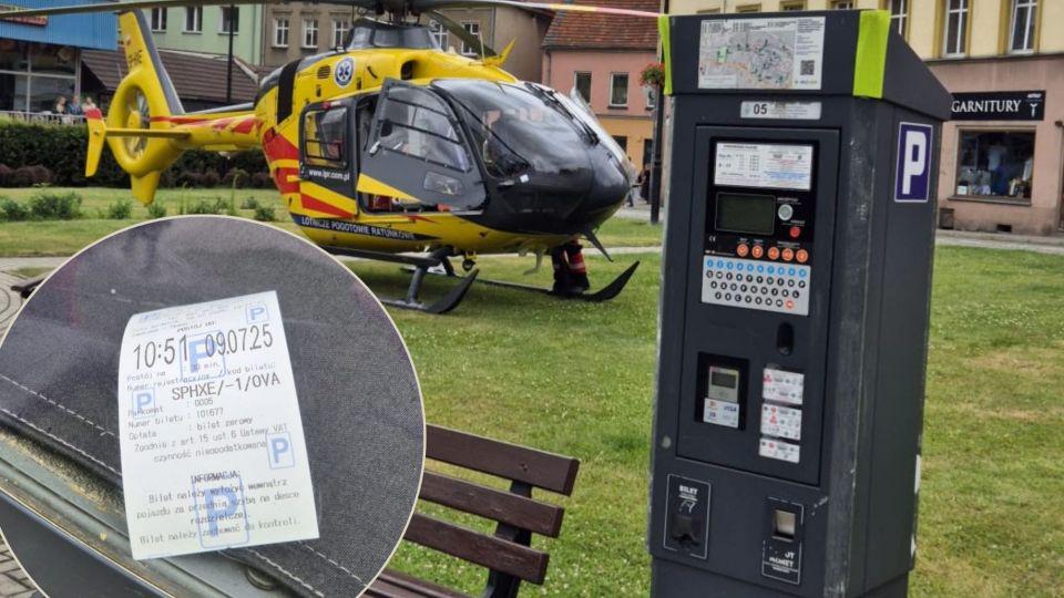 Polish pilot amazes public for taking parking ticket during rescue mission