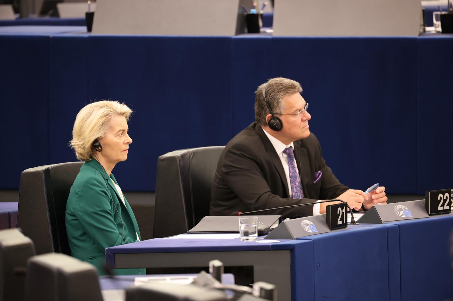 Ursula von der Leyen un Maroš Šefčovič – Donald Trump hat neue Zölle angekündigt