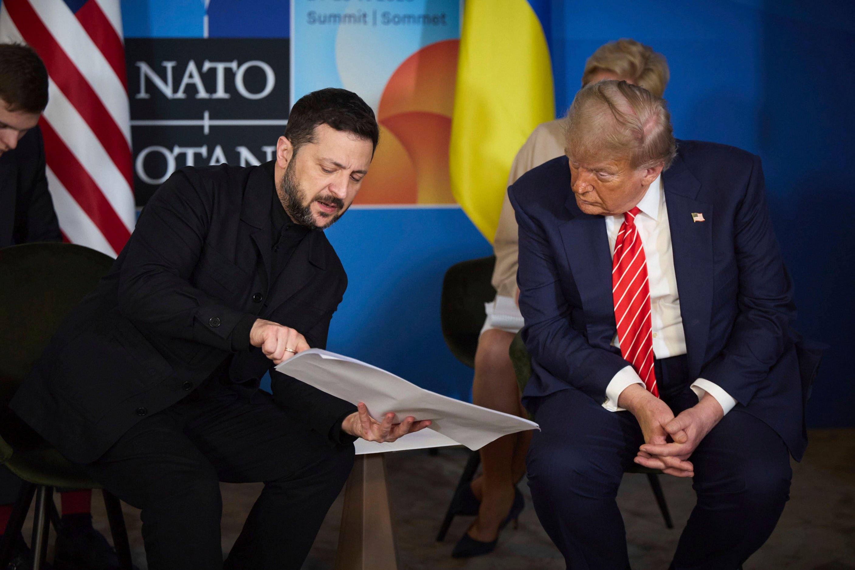 Zelensky and Trump in June