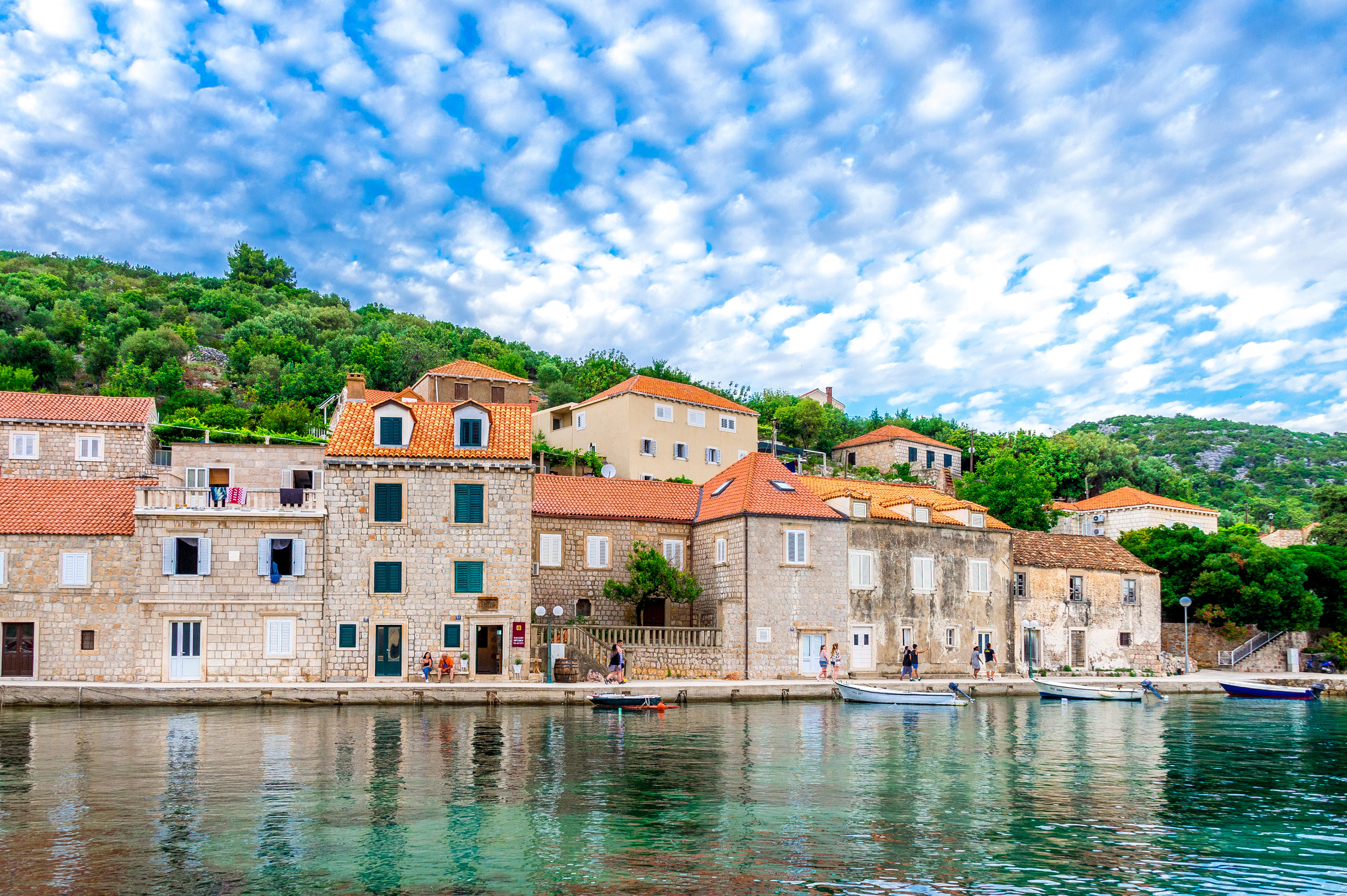 Harbor at Sudurad, Sipan Island, Croatia.