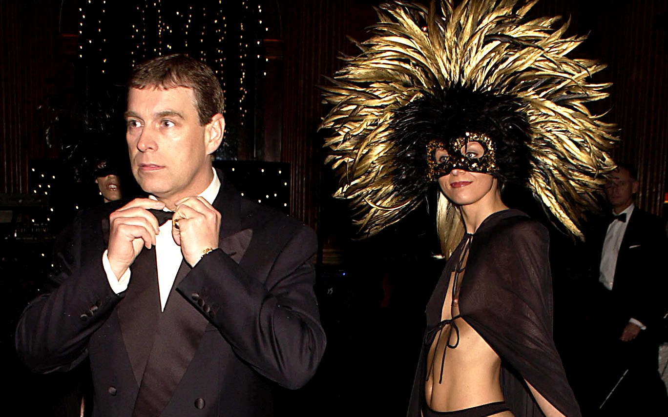 Prince Andrew at Andy Wong's Chinese New Year party.
