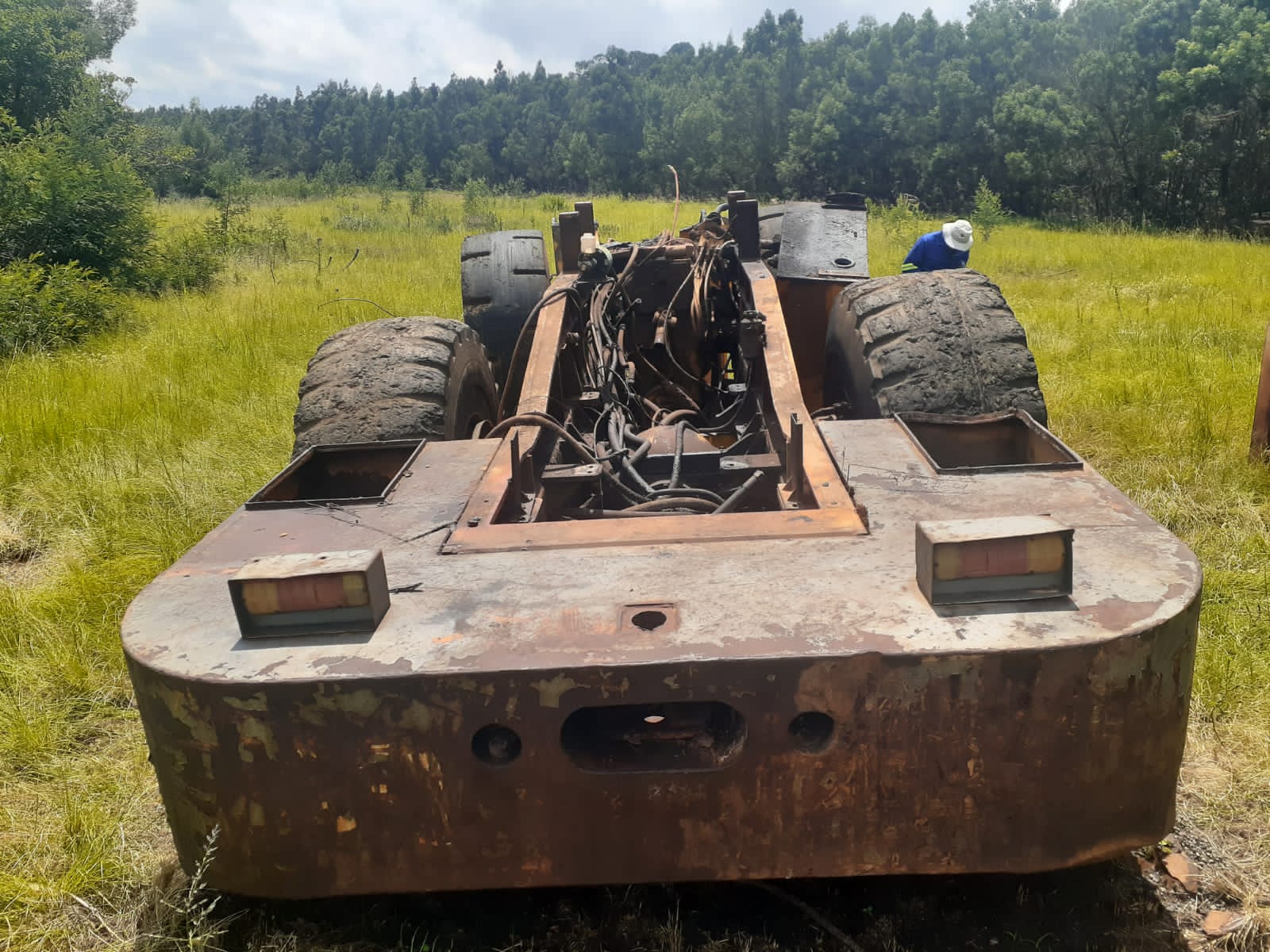 Broken machinery at a quarry.
